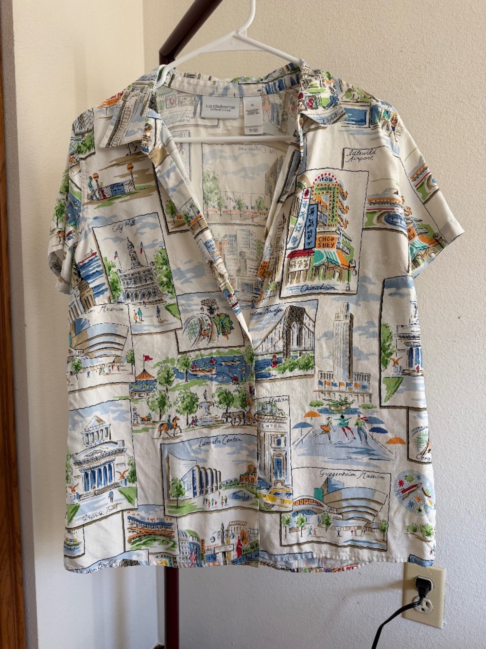 Vintage 90s Liz Claiborne Silk Travel Shirt
